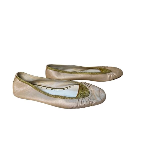 Gianni Bini Dusty Pink and Gold Bella Flats - Picture 3 of 5